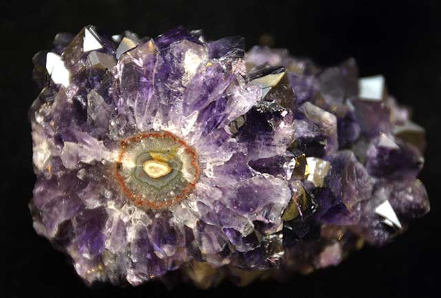 A close-up photo of a Amethyst specimen